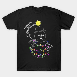 Snowman Christmas Tree T-Shirt